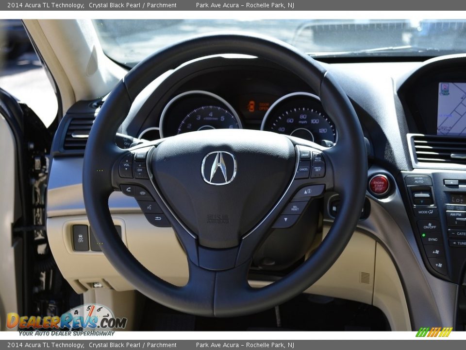 2014 Acura TL Technology Crystal Black Pearl / Parchment Photo #18
