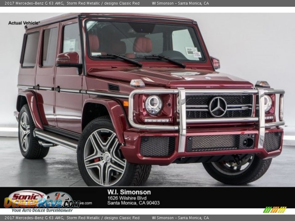2017 Mercedes-Benz G 63 AMG Storm Red Metallic / designo Classic Red Photo #1