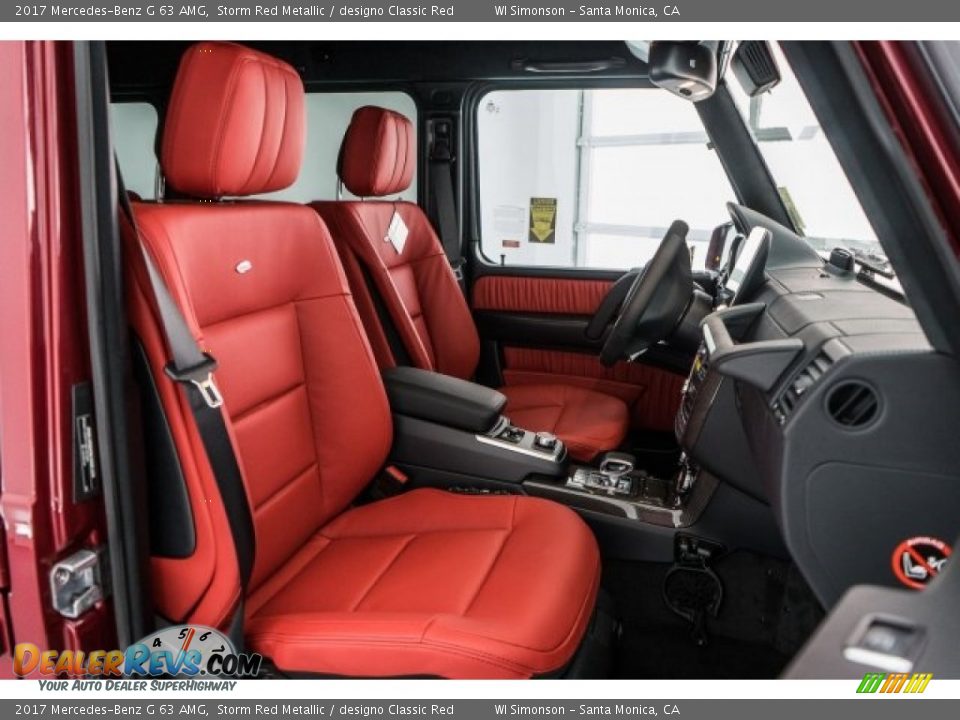 designo Classic Red Interior - 2017 Mercedes-Benz G 63 AMG Photo #2