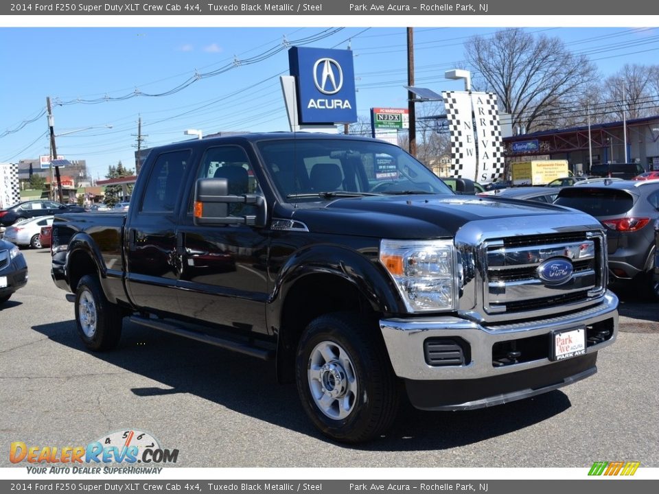 2014 Ford F250 Super Duty XLT Crew Cab 4x4 Tuxedo Black Metallic / Steel Photo #1