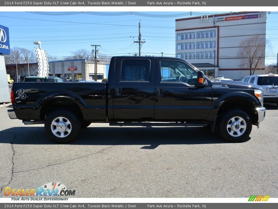 2014 Ford F250 Super Duty XLT Crew Cab 4x4 Tuxedo Black Metallic / Steel Photo #3