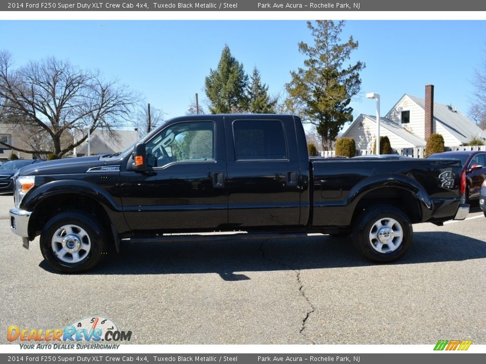 2014 Ford F250 Super Duty XLT Crew Cab 4x4 Tuxedo Black Metallic / Steel Photo #7