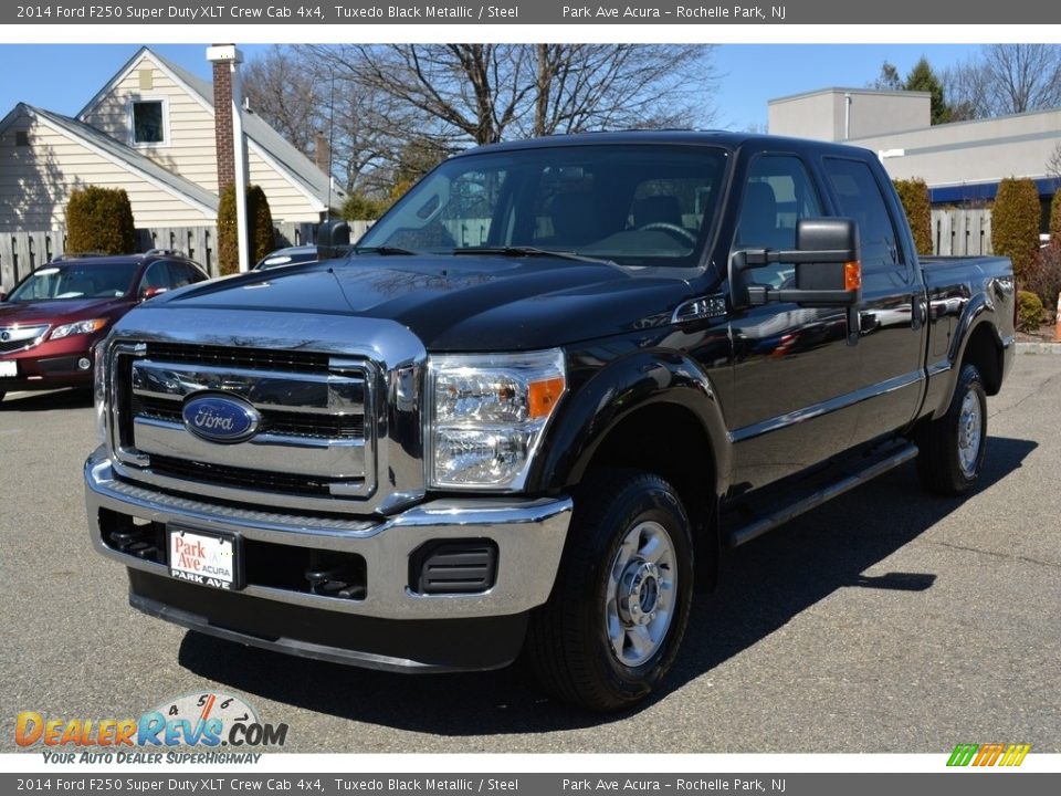 2014 Ford F250 Super Duty XLT Crew Cab 4x4 Tuxedo Black Metallic / Steel Photo #8