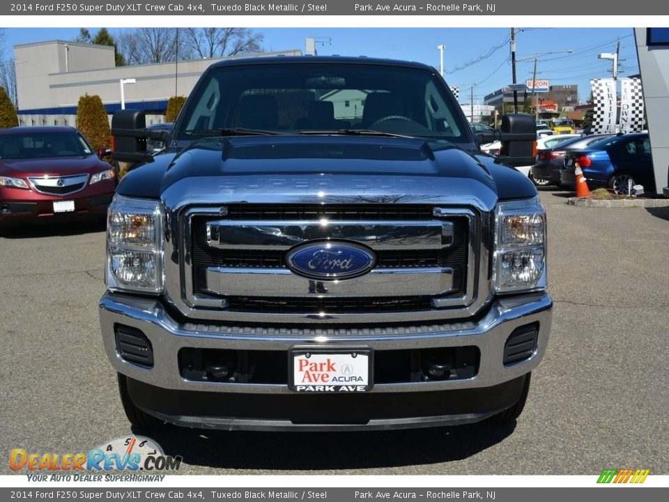 2014 Ford F250 Super Duty XLT Crew Cab 4x4 Tuxedo Black Metallic / Steel Photo #9