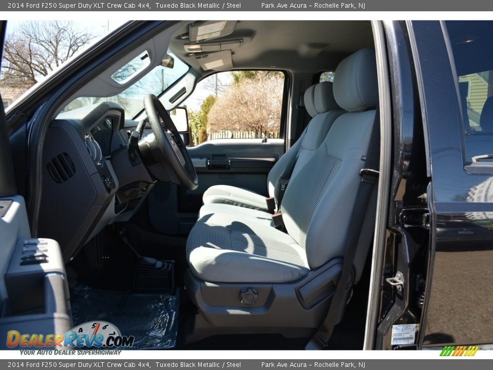 2014 Ford F250 Super Duty XLT Crew Cab 4x4 Tuxedo Black Metallic / Steel Photo #13