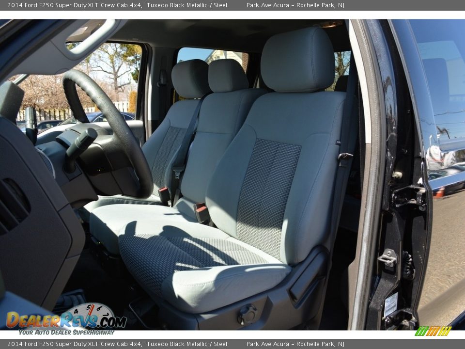 2014 Ford F250 Super Duty XLT Crew Cab 4x4 Tuxedo Black Metallic / Steel Photo #14