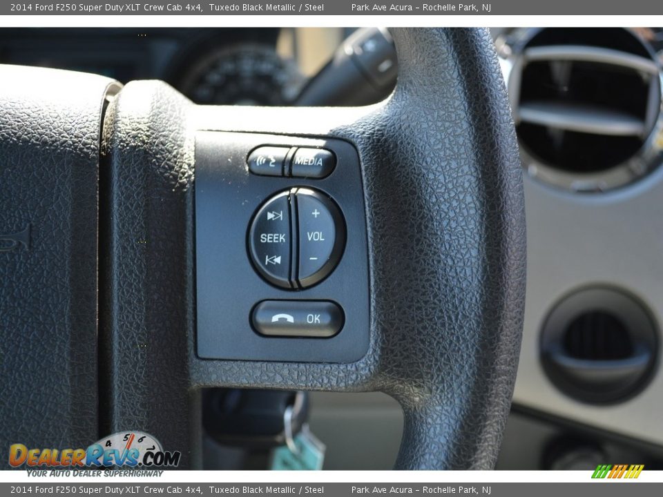2014 Ford F250 Super Duty XLT Crew Cab 4x4 Tuxedo Black Metallic / Steel Photo #20