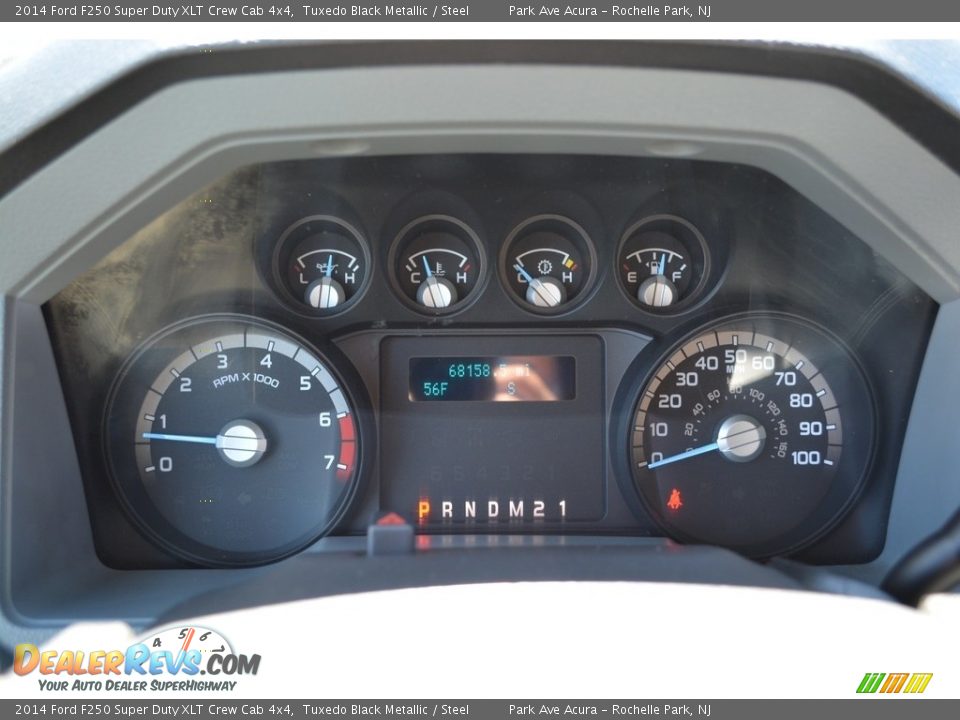 2014 Ford F250 Super Duty XLT Crew Cab 4x4 Tuxedo Black Metallic / Steel Photo #21