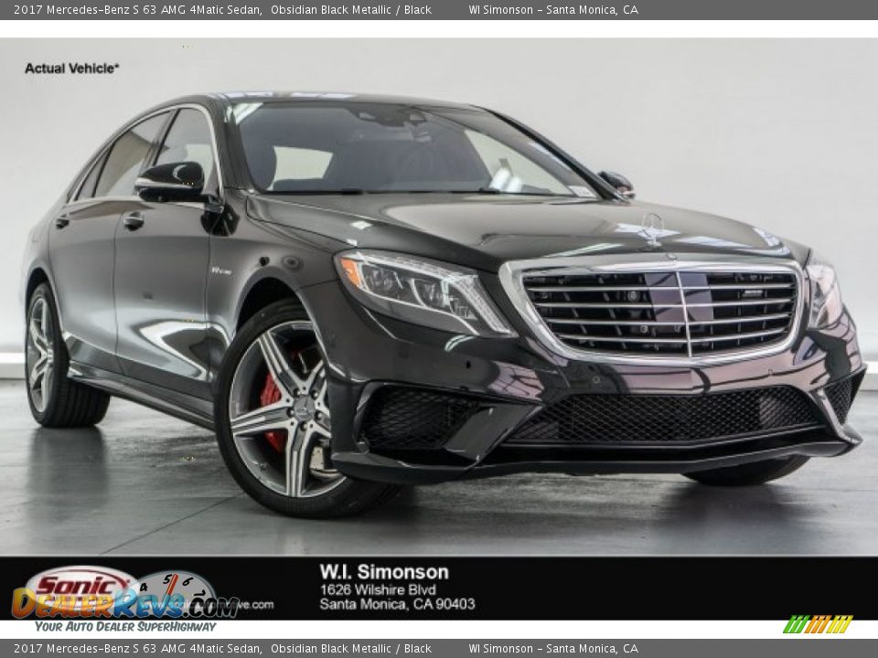 2017 Mercedes-Benz S 63 AMG 4Matic Sedan Obsidian Black Metallic / Black Photo #1