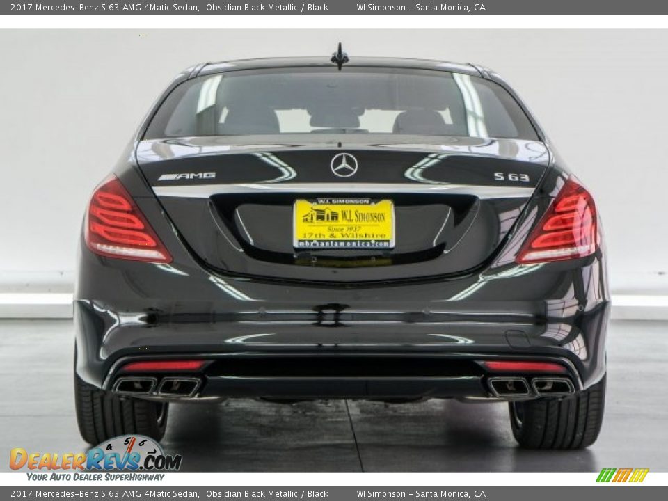 2017 Mercedes-Benz S 63 AMG 4Matic Sedan Obsidian Black Metallic / Black Photo #4