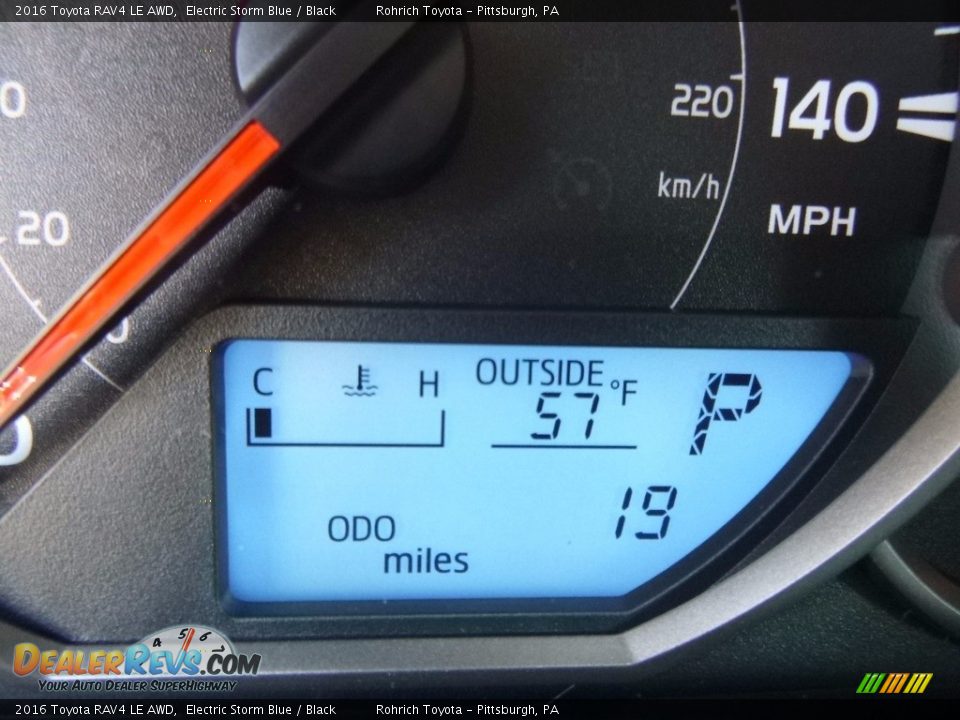 2016 Toyota RAV4 LE AWD Electric Storm Blue / Black Photo #11