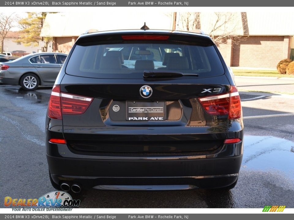2014 BMW X3 xDrive28i Black Sapphire Metallic / Sand Beige Photo #4