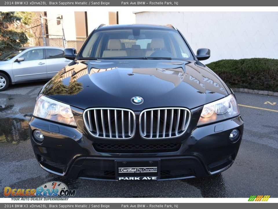 2014 BMW X3 xDrive28i Black Sapphire Metallic / Sand Beige Photo #7