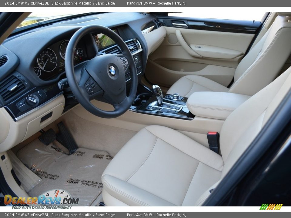 2014 BMW X3 xDrive28i Black Sapphire Metallic / Sand Beige Photo #10