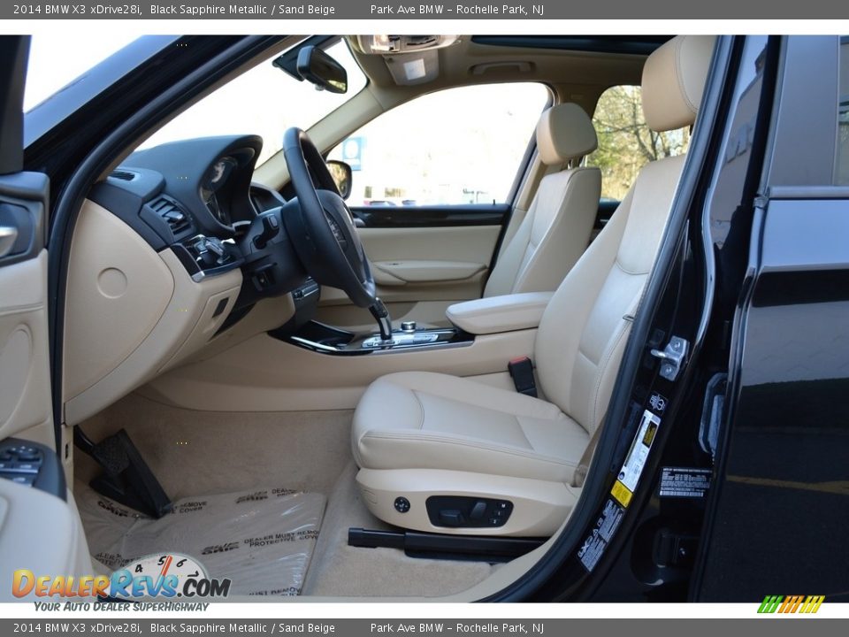 2014 BMW X3 xDrive28i Black Sapphire Metallic / Sand Beige Photo #11