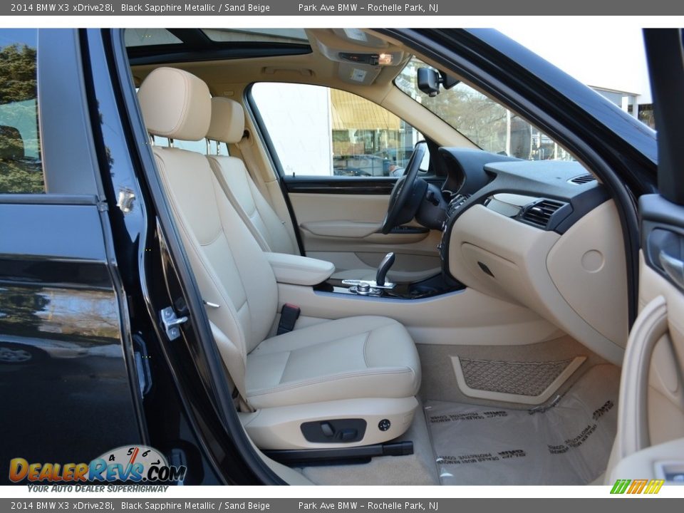 2014 BMW X3 xDrive28i Black Sapphire Metallic / Sand Beige Photo #28