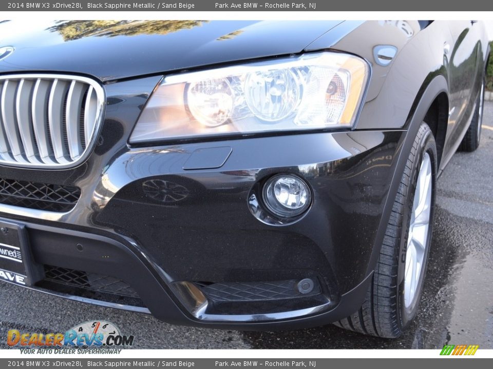 2014 BMW X3 xDrive28i Black Sapphire Metallic / Sand Beige Photo #31