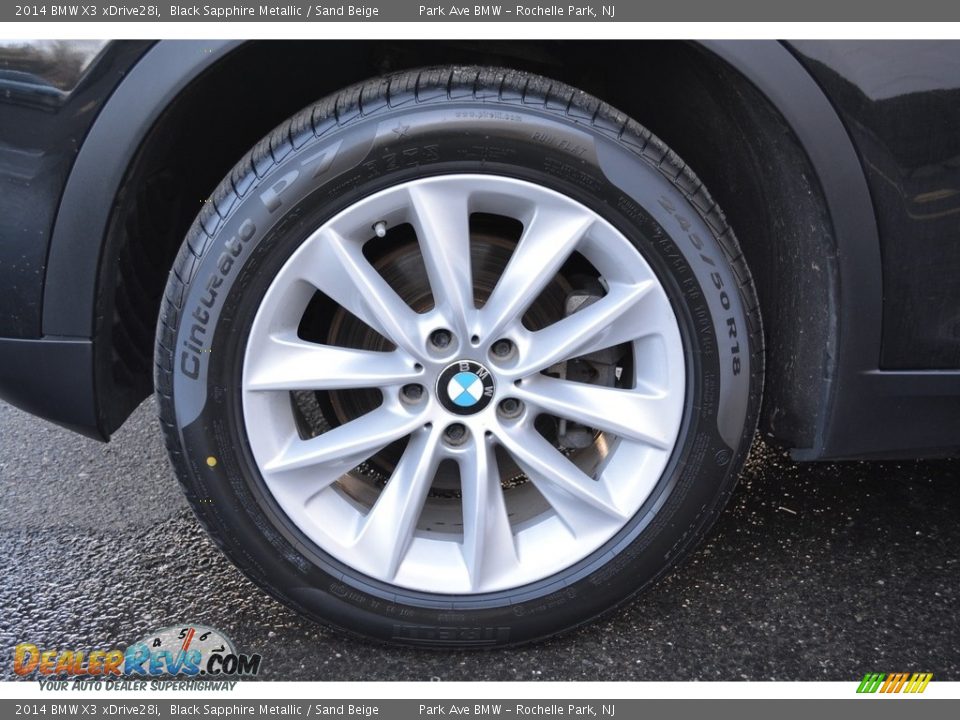 2014 BMW X3 xDrive28i Black Sapphire Metallic / Sand Beige Photo #32
