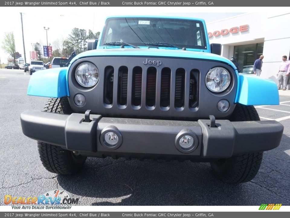 2017 Jeep Wrangler Unlimited Sport 4x4 Chief Blue / Black Photo #2
