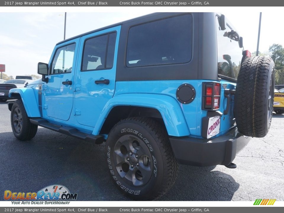 2017 Jeep Wrangler Unlimited Sport 4x4 Chief Blue / Black Photo #5