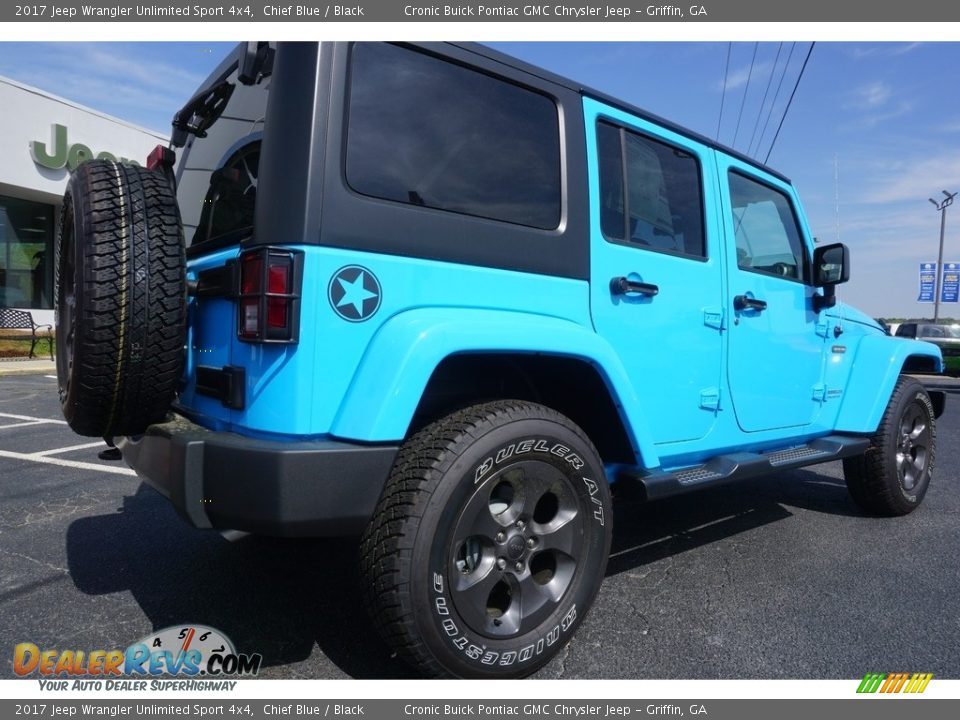 2017 Jeep Wrangler Unlimited Sport 4x4 Chief Blue / Black Photo #7