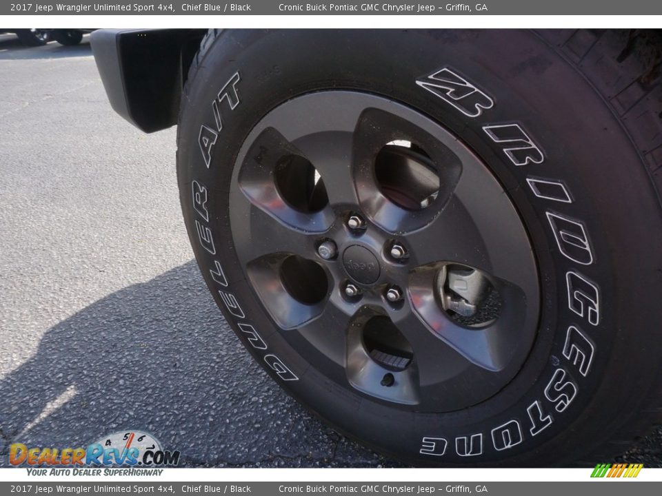 2017 Jeep Wrangler Unlimited Sport 4x4 Chief Blue / Black Photo #11