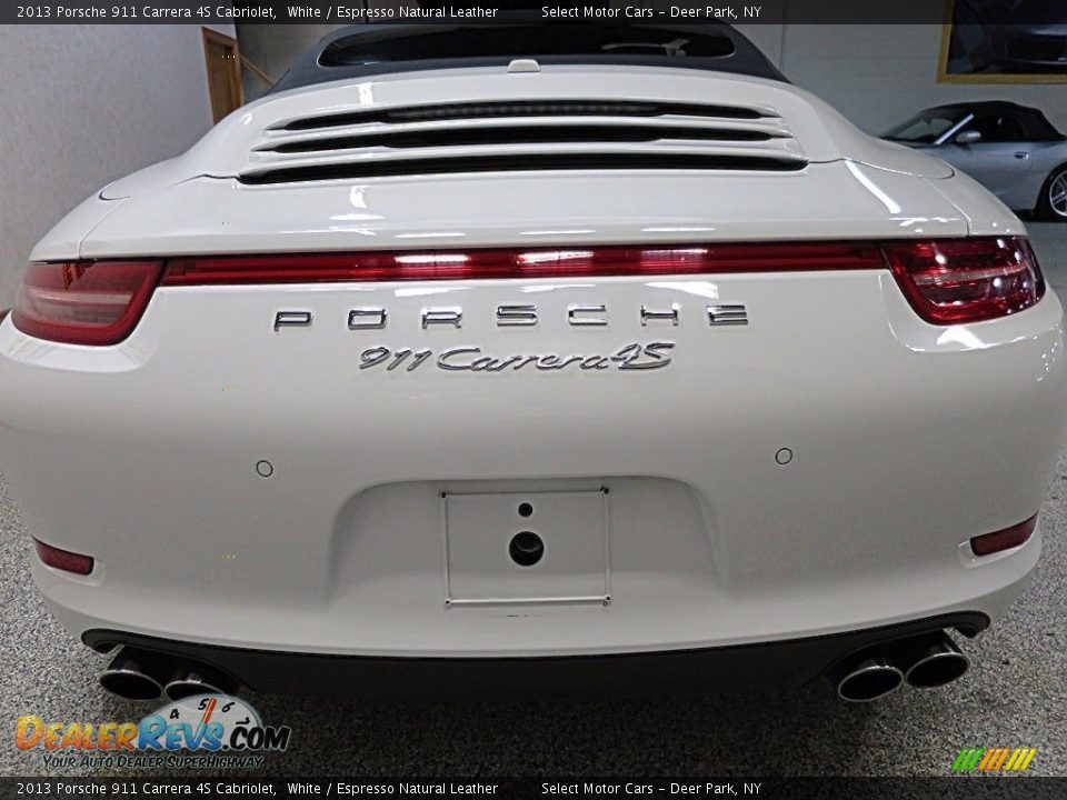 2013 Porsche 911 Carrera 4S Cabriolet White / Espresso Natural Leather Photo #9