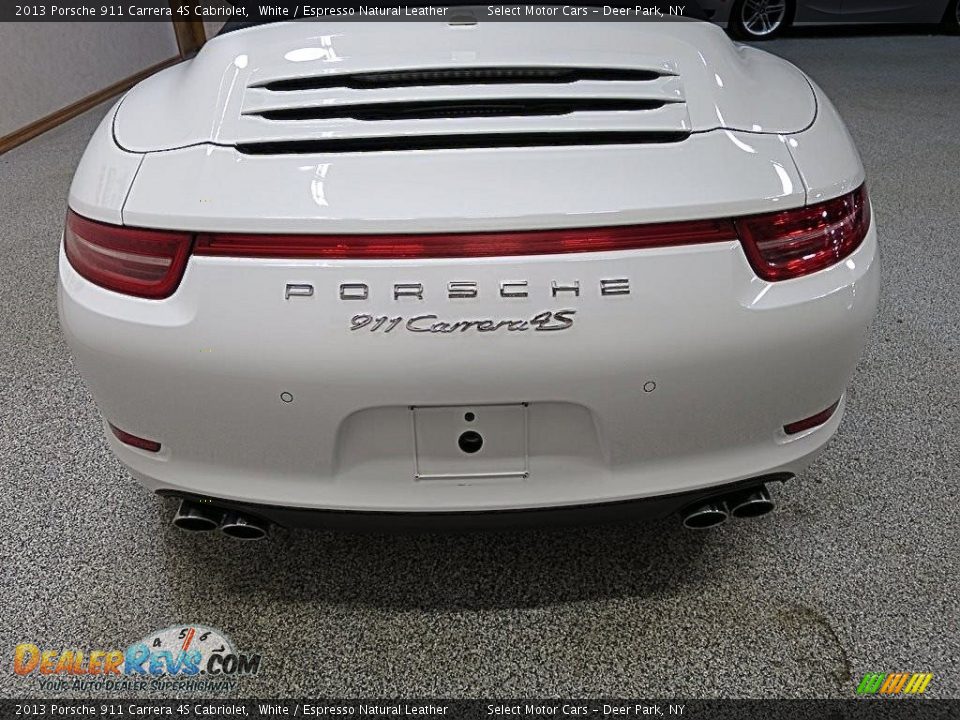 2013 Porsche 911 Carrera 4S Cabriolet White / Espresso Natural Leather Photo #10