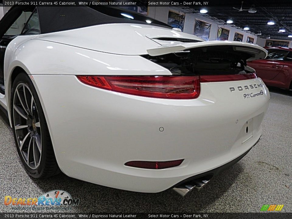 2013 Porsche 911 Carrera 4S Cabriolet White / Espresso Natural Leather Photo #13