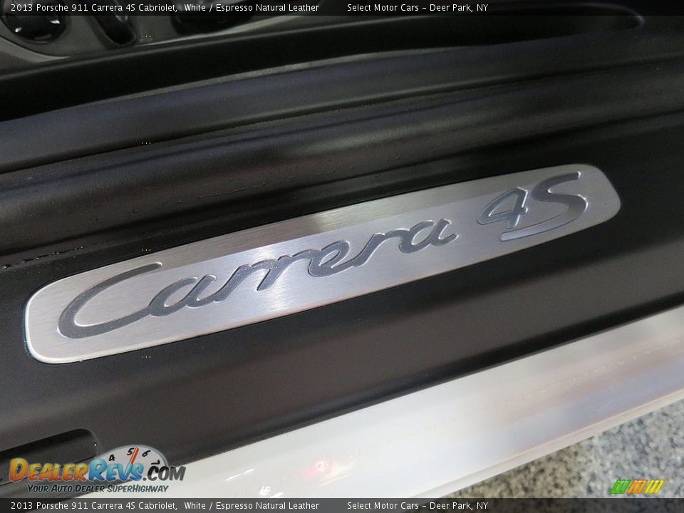 2013 Porsche 911 Carrera 4S Cabriolet White / Espresso Natural Leather Photo #31
