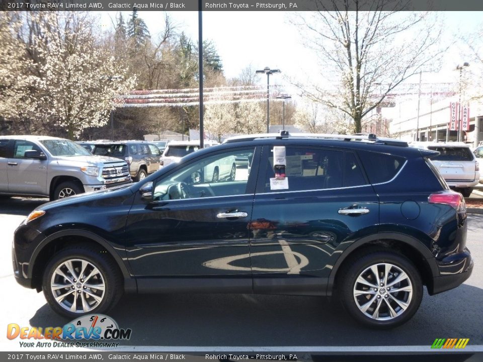2017 Toyota RAV4 Limited AWD Galactic Aqua Mica / Black Photo #3