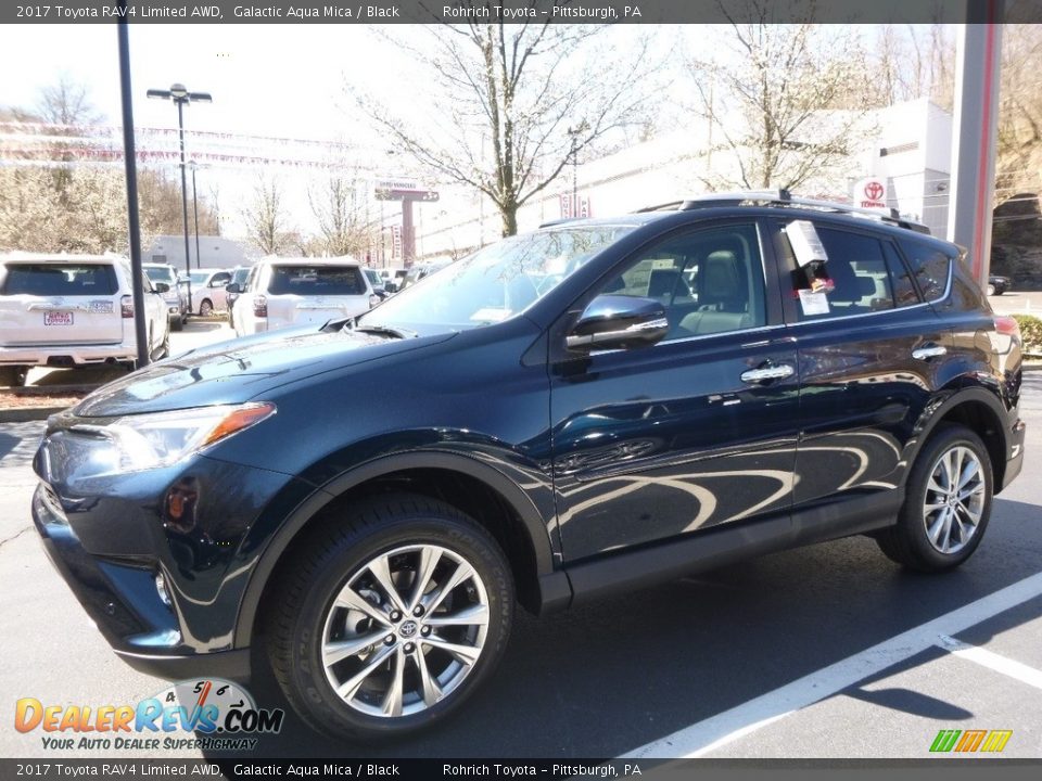 2017 Toyota RAV4 Limited AWD Galactic Aqua Mica / Black Photo #4