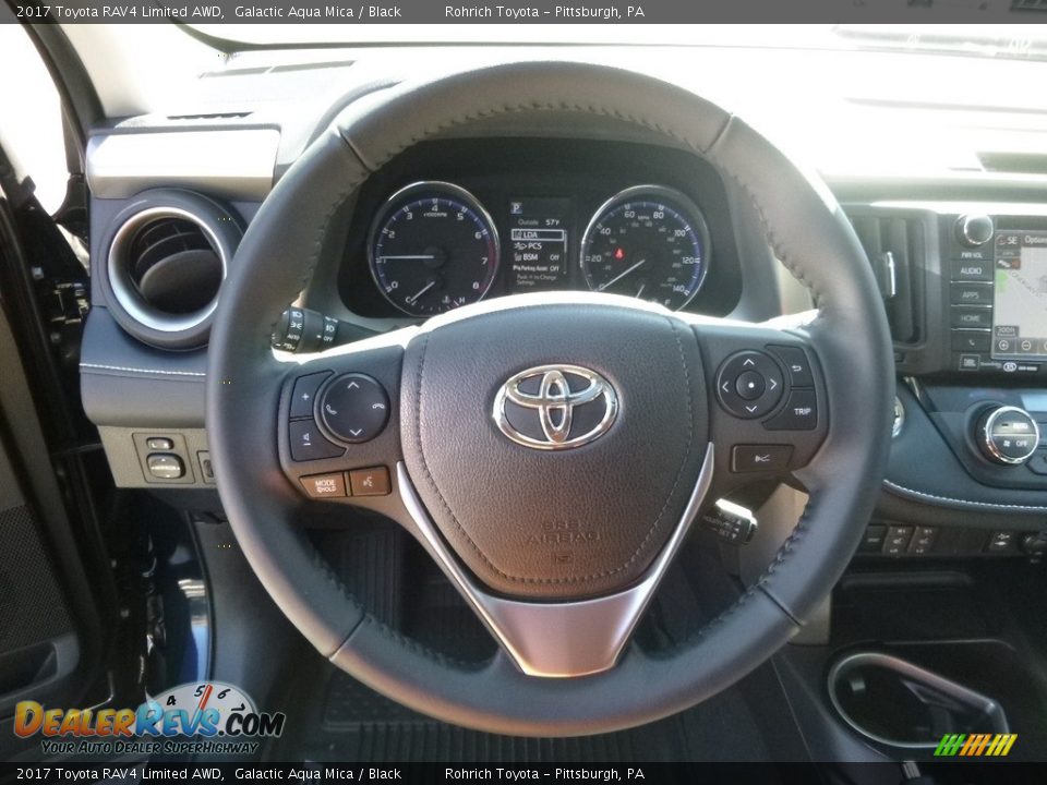 2017 Toyota RAV4 Limited AWD Galactic Aqua Mica / Black Photo #12
