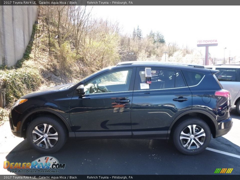 2017 Toyota RAV4 LE Galactic Aqua Mica / Black Photo #3