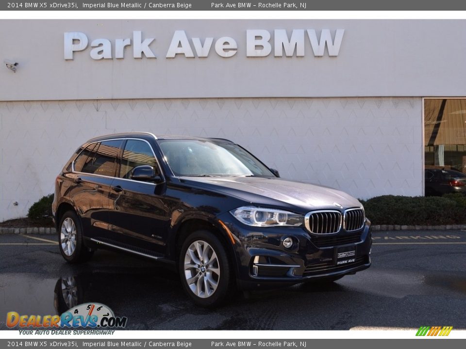 2014 BMW X5 xDrive35i Imperial Blue Metallic / Canberra Beige Photo #1