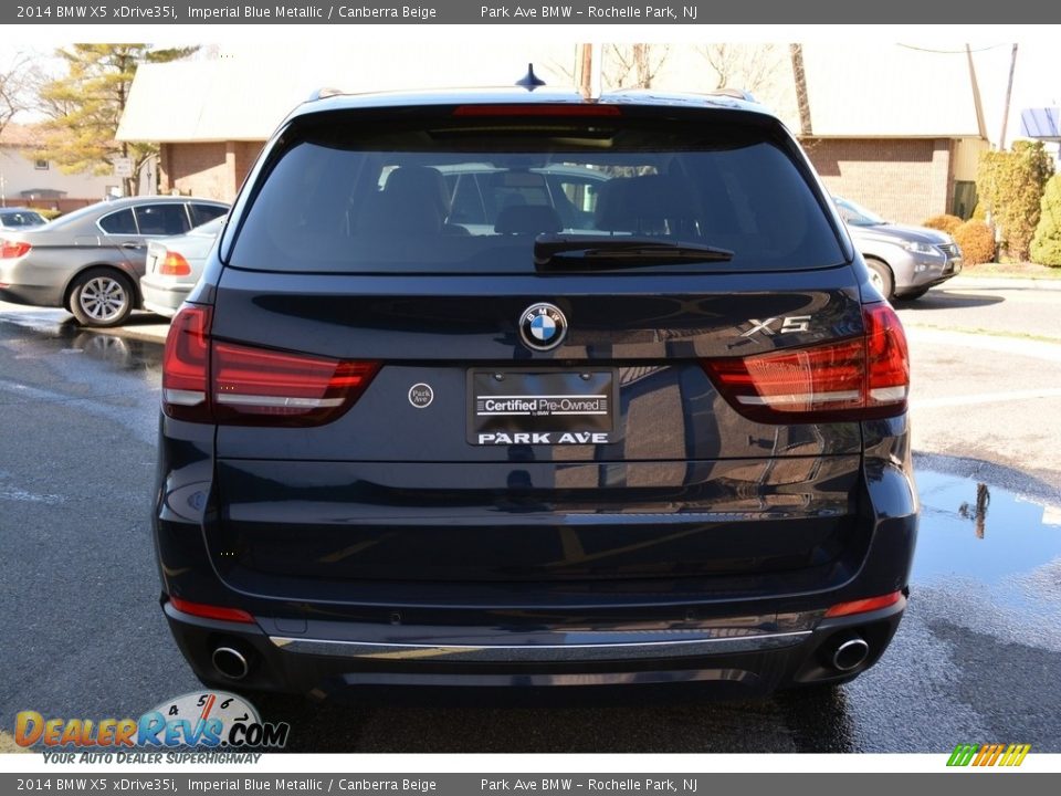 2014 BMW X5 xDrive35i Imperial Blue Metallic / Canberra Beige Photo #4