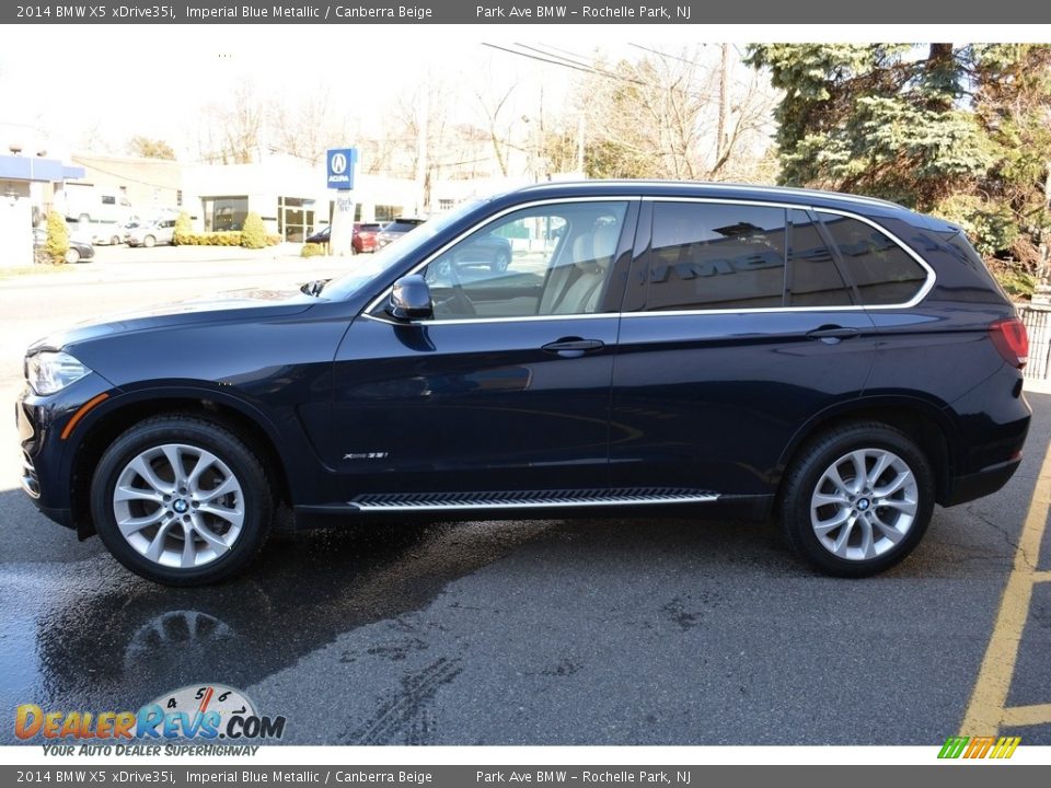 2014 BMW X5 xDrive35i Imperial Blue Metallic / Canberra Beige Photo #5
