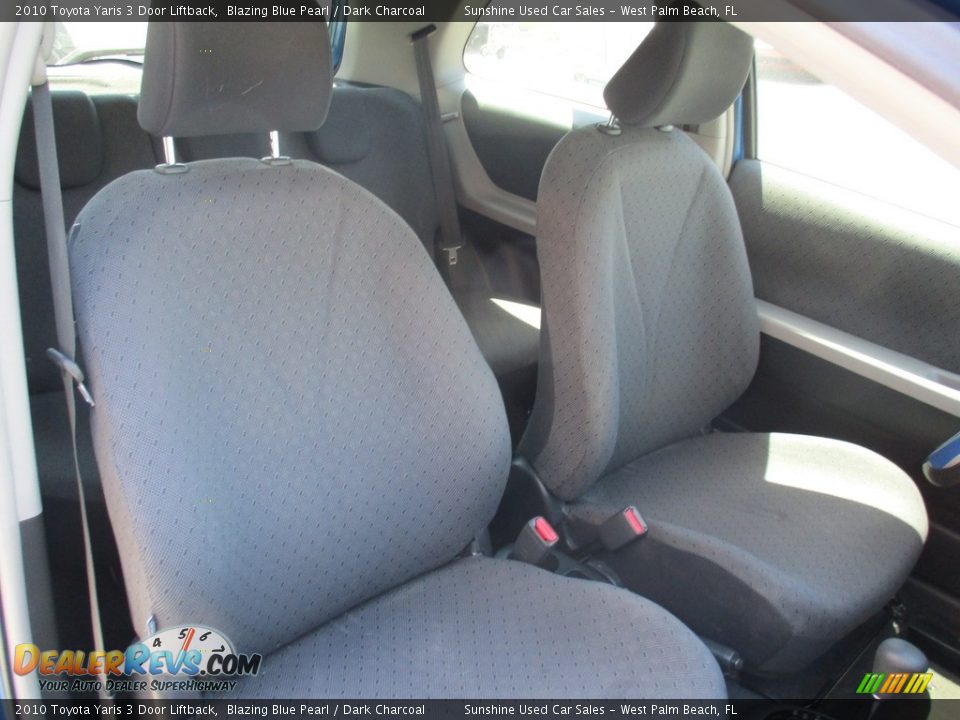 2010 Toyota Yaris 3 Door Liftback Blazing Blue Pearl / Dark Charcoal Photo #17