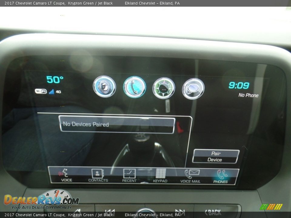 2017 Chevrolet Camaro LT Coupe Krypton Green / Jet Black Photo #26