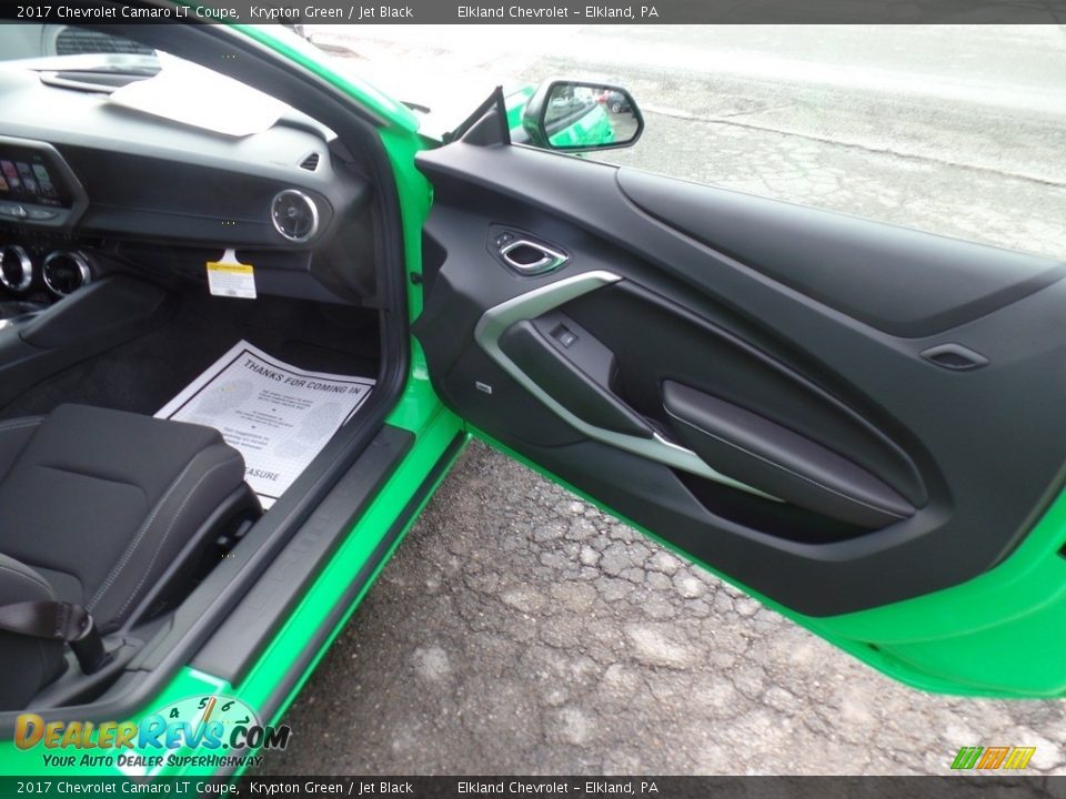 2017 Chevrolet Camaro LT Coupe Krypton Green / Jet Black Photo #33