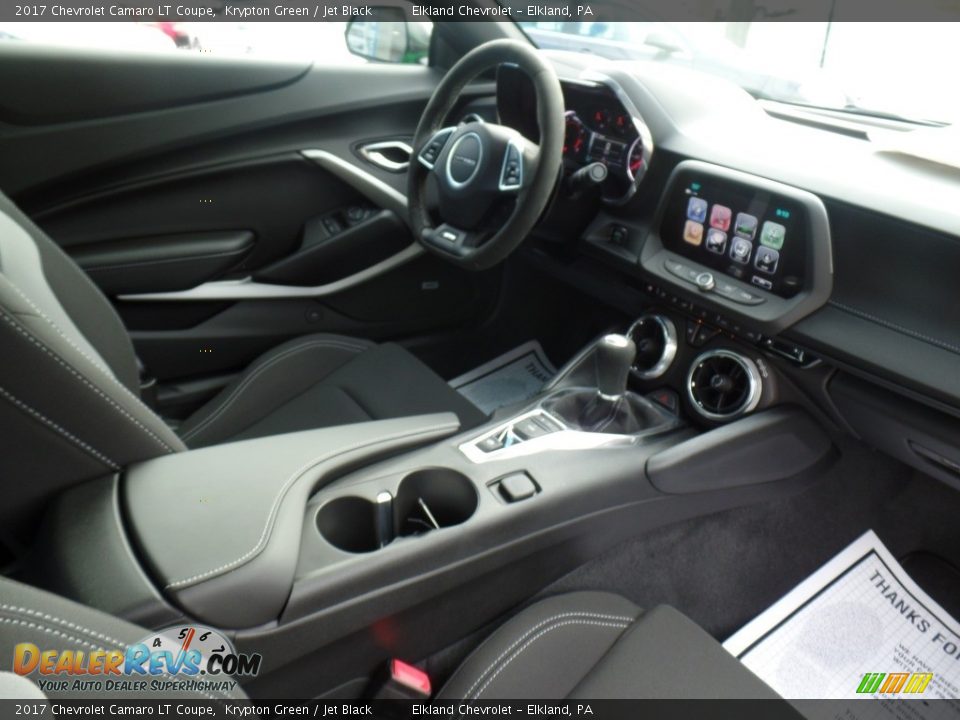 2017 Chevrolet Camaro LT Coupe Krypton Green / Jet Black Photo #36