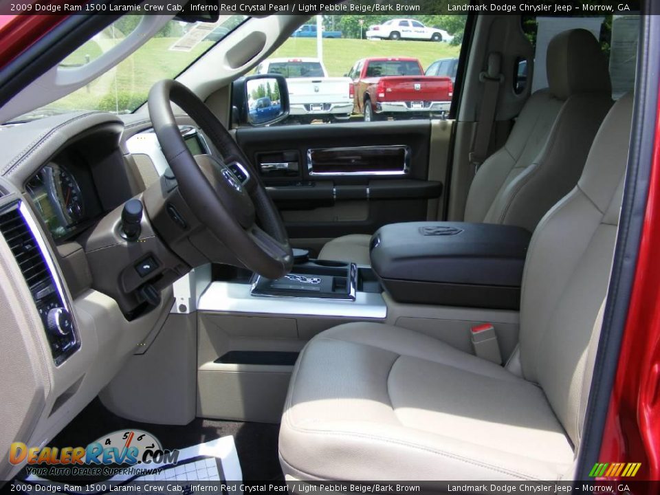 2009 Dodge Ram 1500 Laramie Crew Cab Inferno Red Crystal Pearl / Light Pebble Beige/Bark Brown Photo #6