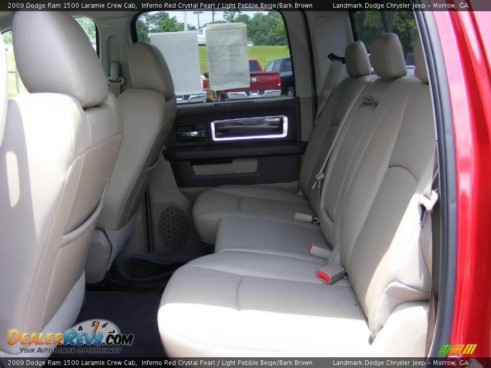 2009 Dodge Ram 1500 Laramie Crew Cab Inferno Red Crystal Pearl / Light Pebble Beige/Bark Brown Photo #7