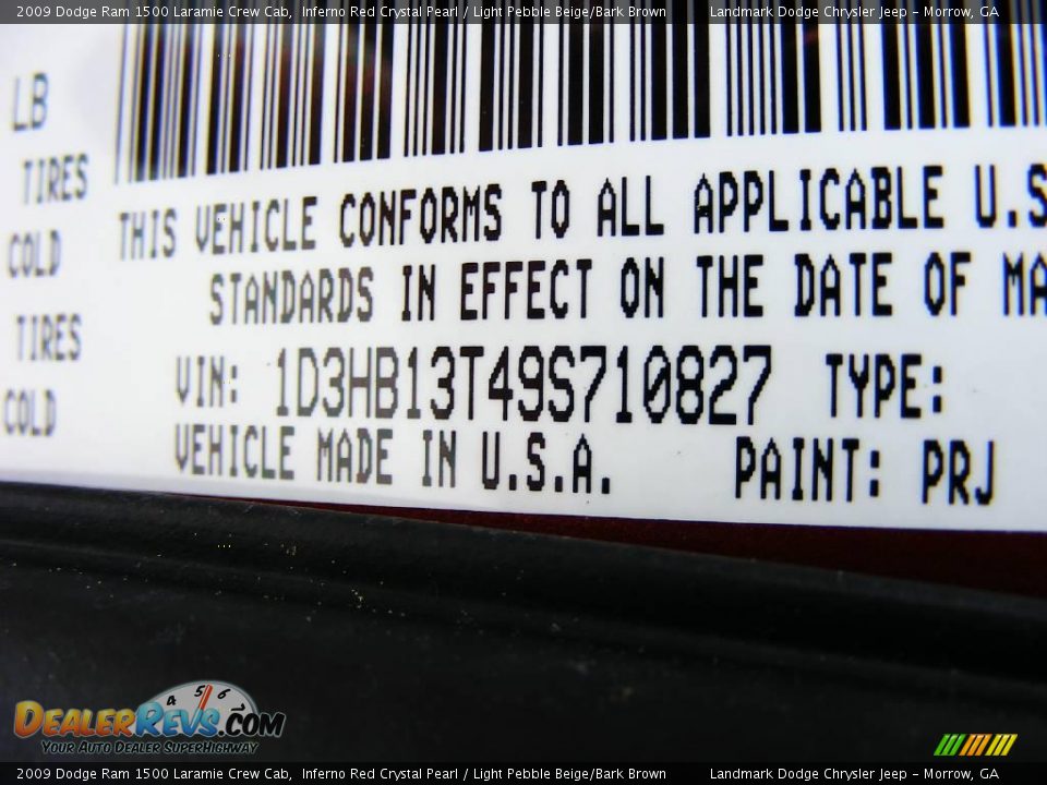 2009 Dodge Ram 1500 Laramie Crew Cab Inferno Red Crystal Pearl / Light Pebble Beige/Bark Brown Photo #13