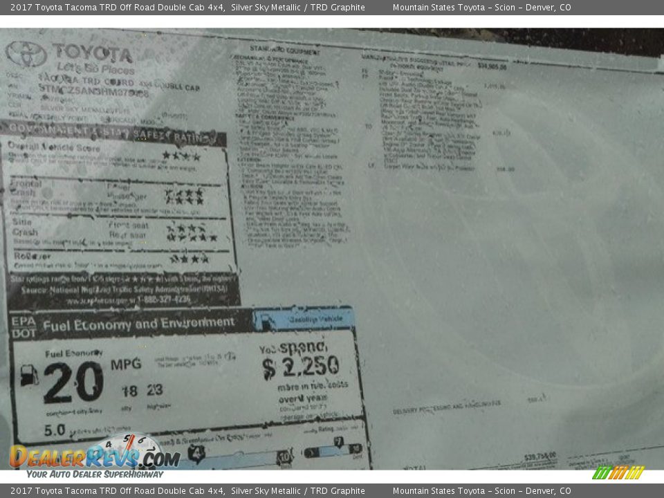 2017 Toyota Tacoma TRD Off Road Double Cab 4x4 Silver Sky Metallic / TRD Graphite Photo #10