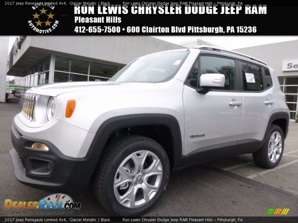 2017 Jeep Renegade Limited 4x4 Glacier Metallic / Black Photo #1