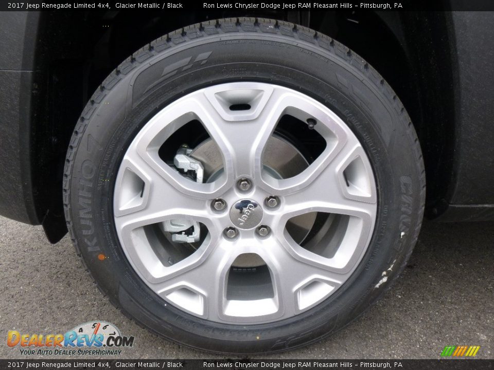 2017 Jeep Renegade Limited 4x4 Glacier Metallic / Black Photo #10