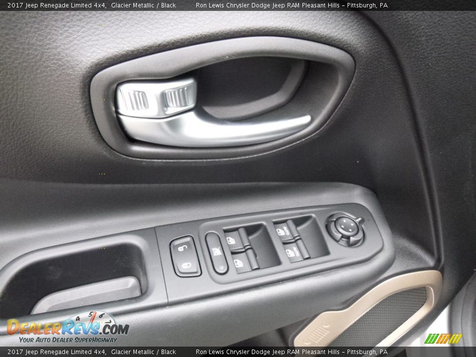 2017 Jeep Renegade Limited 4x4 Glacier Metallic / Black Photo #14