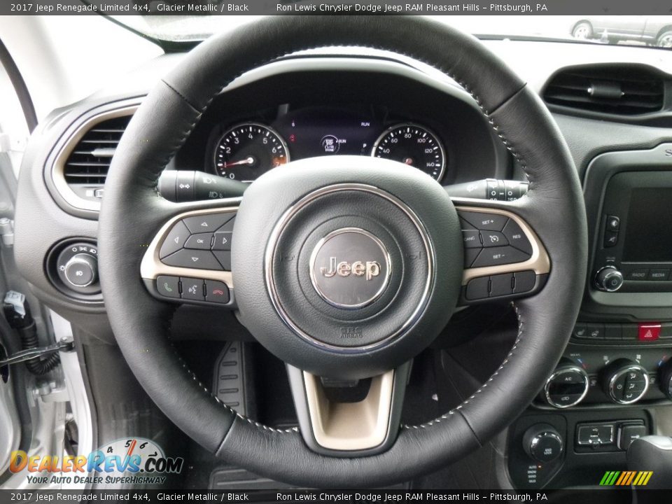 2017 Jeep Renegade Limited 4x4 Glacier Metallic / Black Photo #19