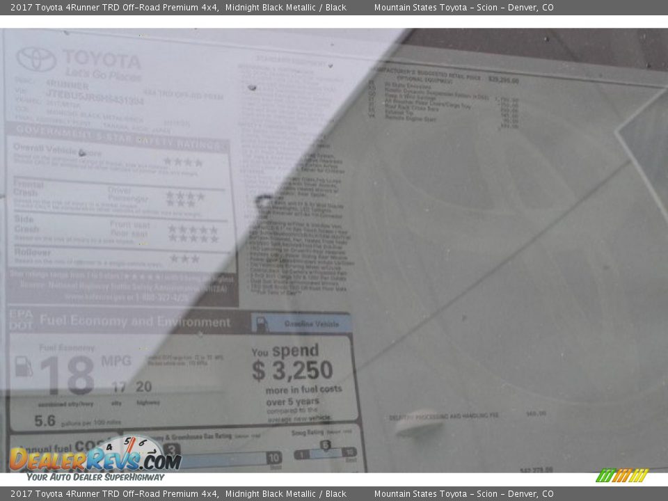 2017 Toyota 4Runner TRD Off-Road Premium 4x4 Midnight Black Metallic / Black Photo #10